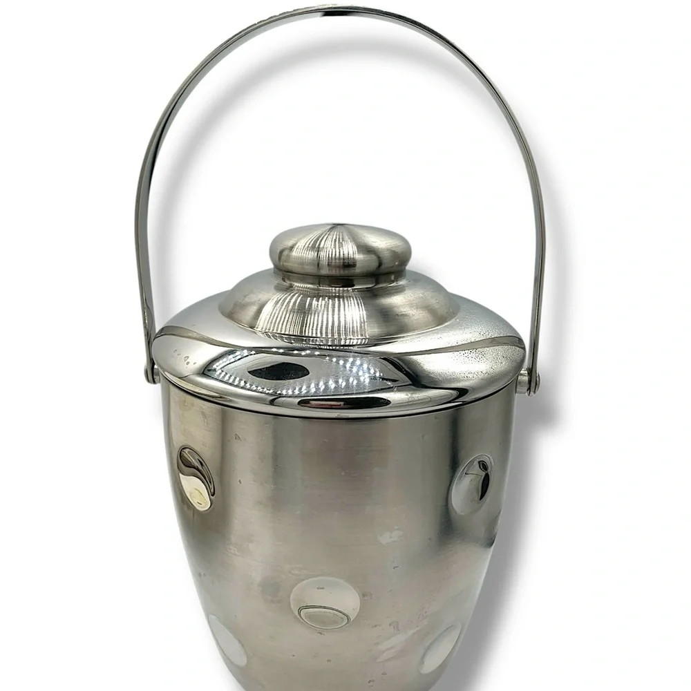 Vintage Waterford Marquis Stainless Steel Ice Bucket Original Sticker